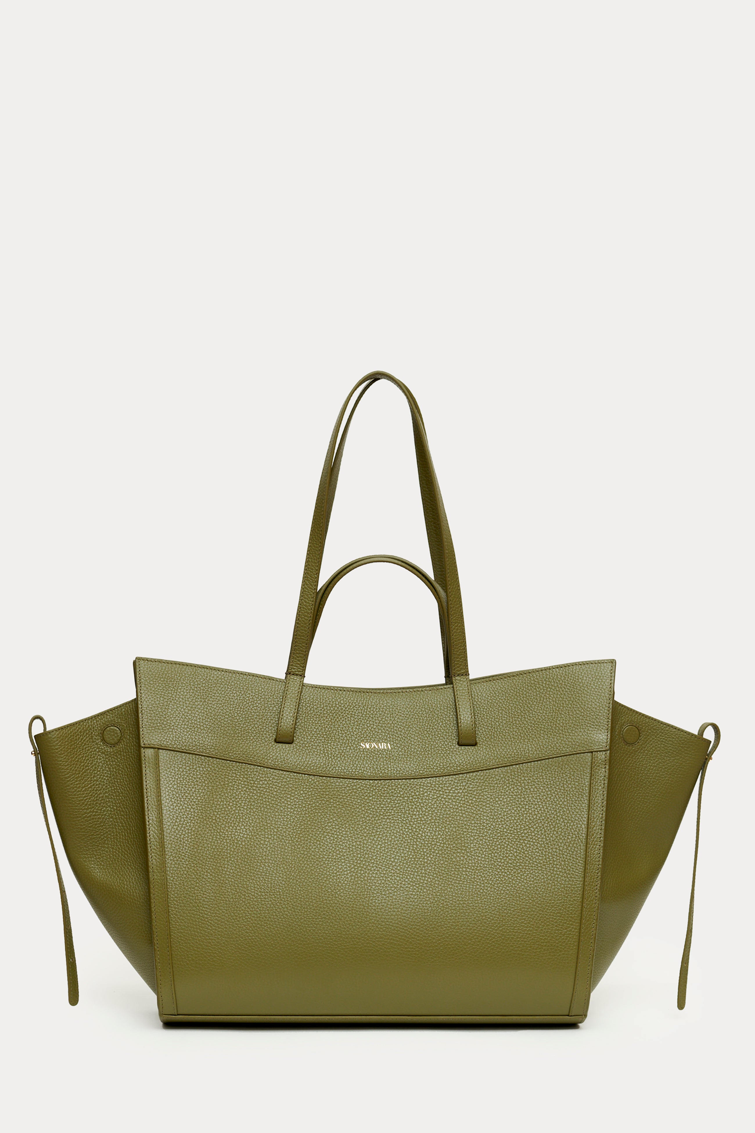 Shopping Bag Khaki Leather