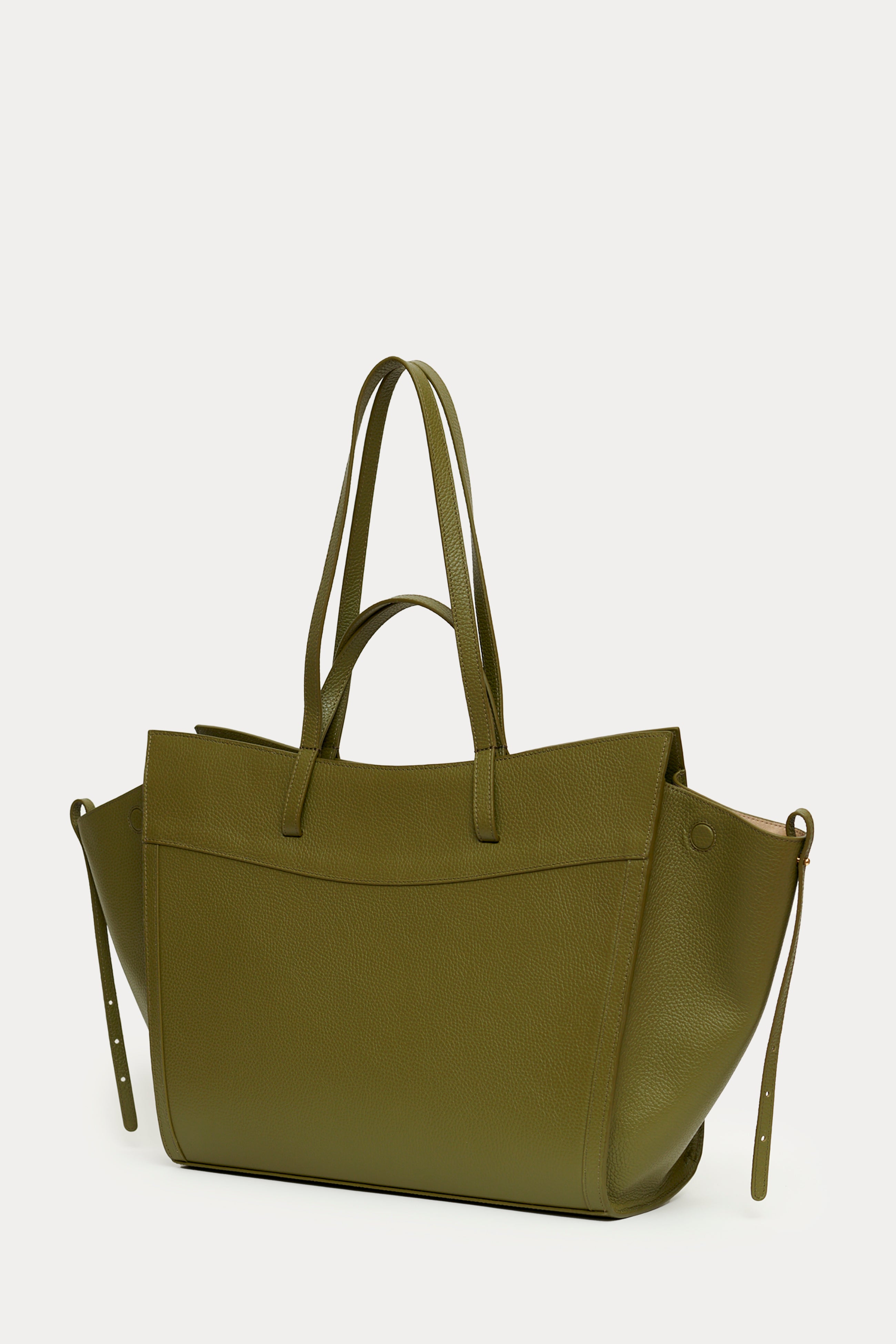 Shopping Bag Khaki Leather