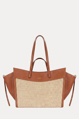 Shopping Bag Caramel Raffia/Leather