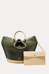 Capazo Bag Army/Cream Leather