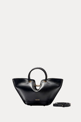 Mini Capazo Bag Black Leather