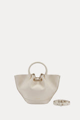 Mini Capazo Bag Ivory Leather