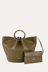 Capazo Bag Khaki Leather