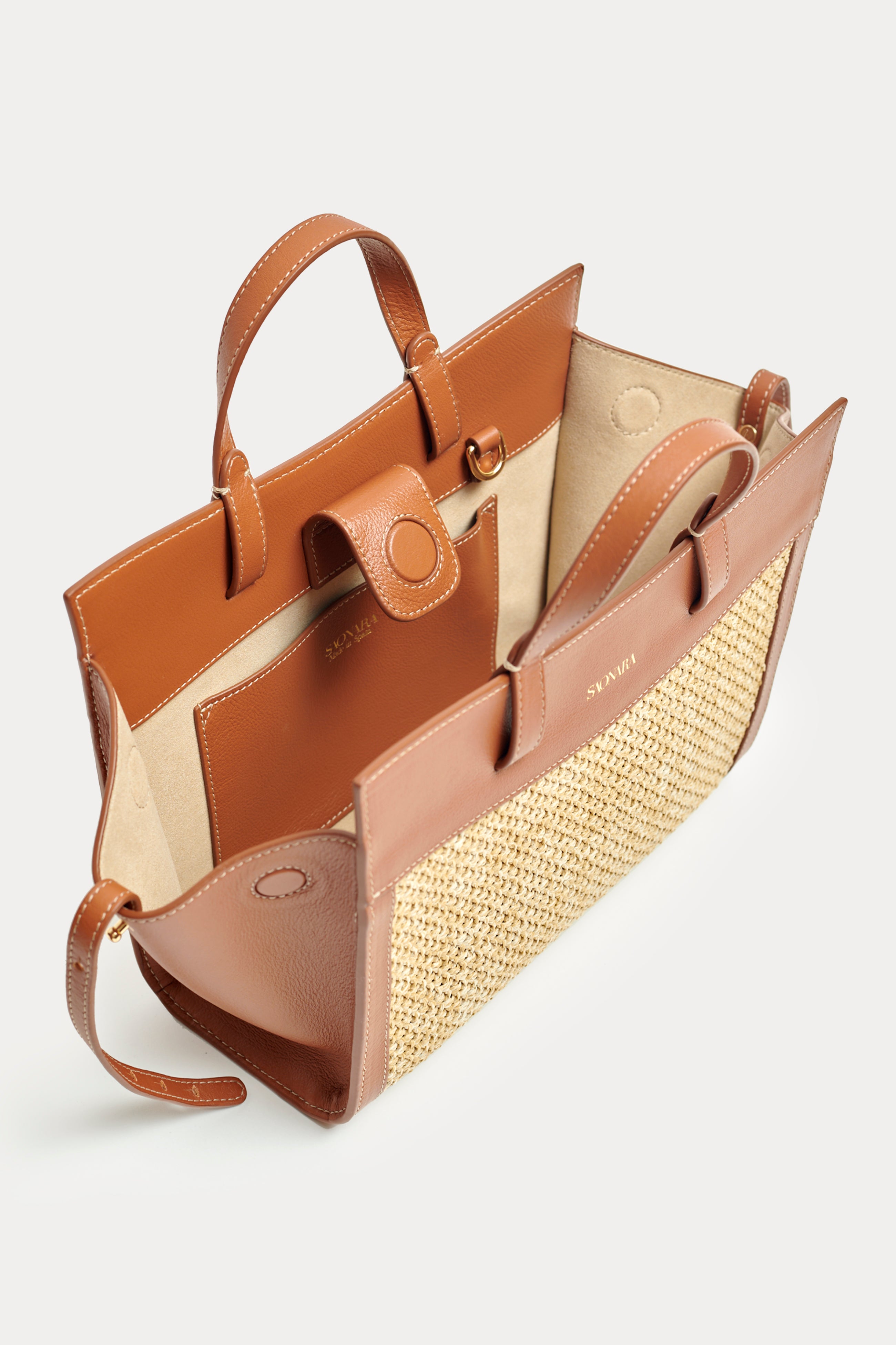 SAONARA SHOPPING BAG MOKA LEATHER