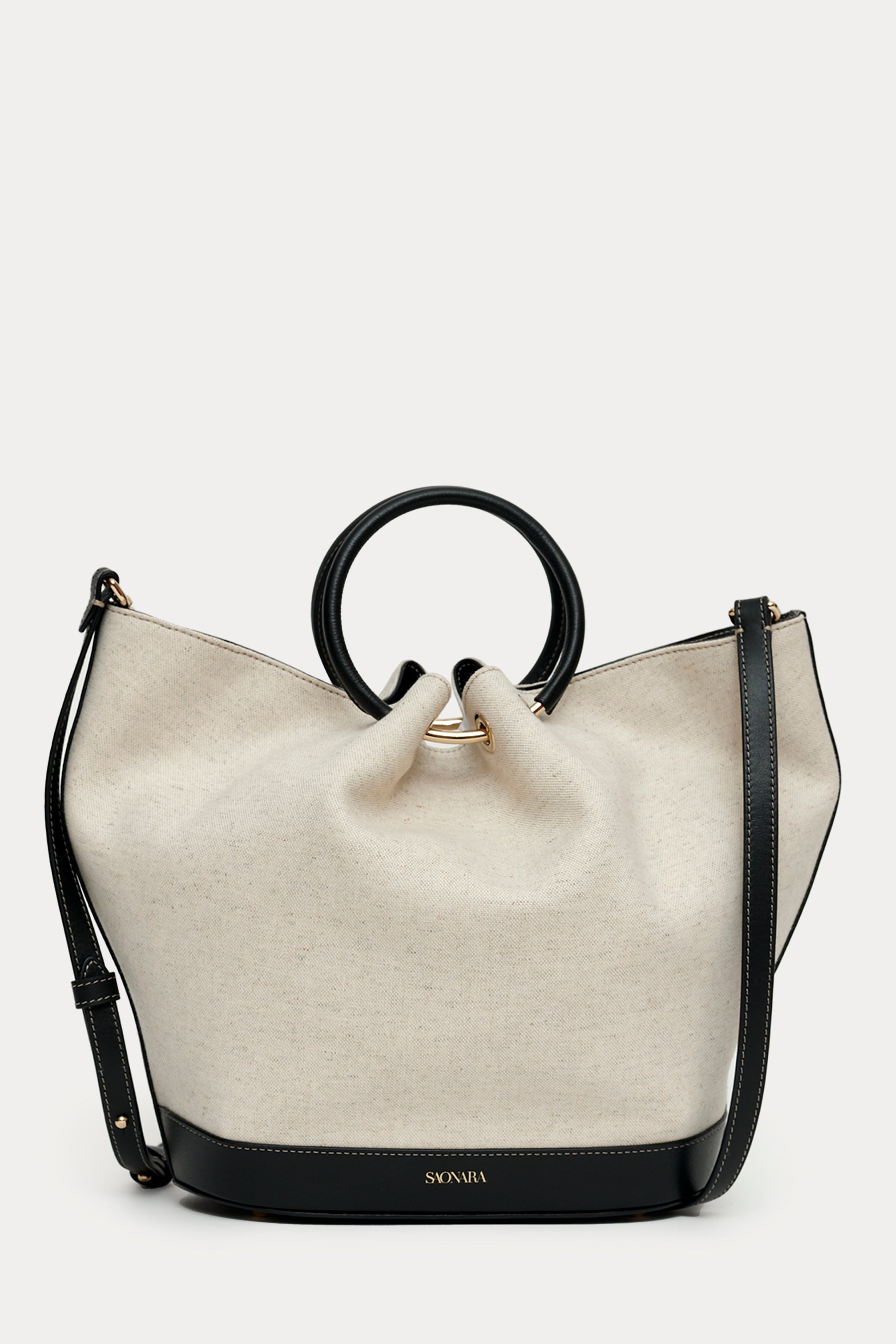 SAONARA CAPAZO LINEN/CARAMEL LEATHER